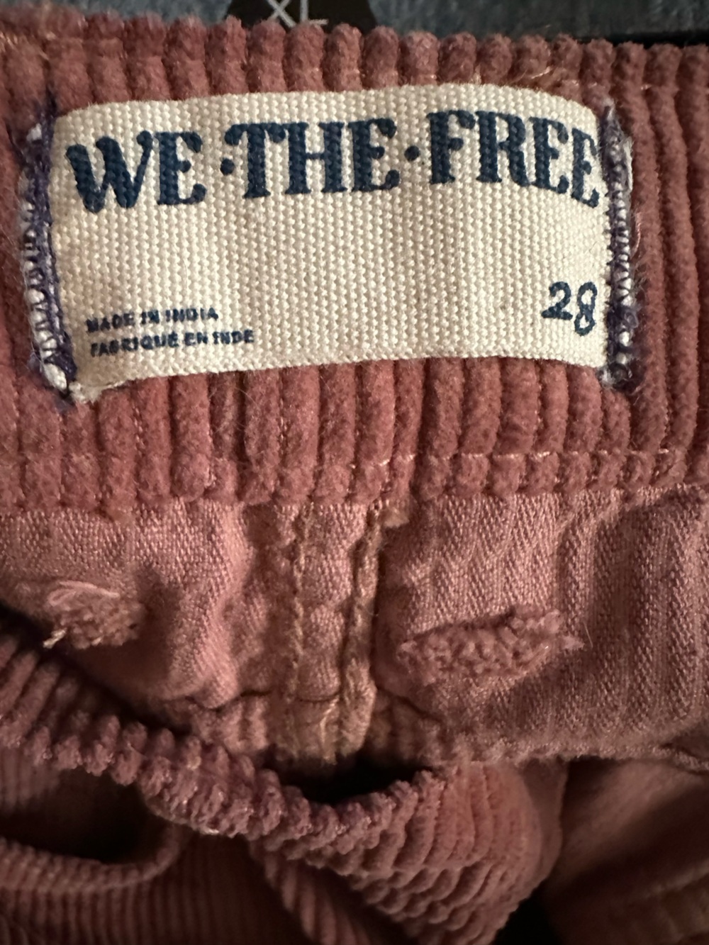 We The Free Good Luck Mid-Rise Cord Barrel Jeans in Withered Rose - Picture 8 of 13